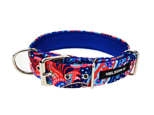 Obroża dla psa NELSON-X SAFETY FLORAL 5 cm nieodpinająca się